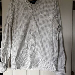 Cody James Button-Up Shirt in White Micro-Print